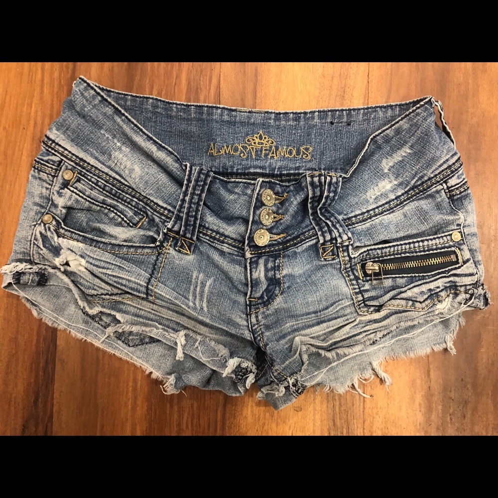 Distressed & Frayed Denim Shorts